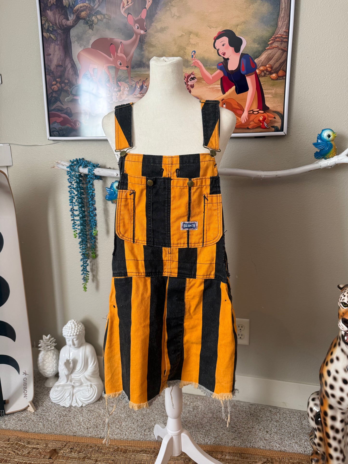 Vintage Big Smith game day bib SKIRT