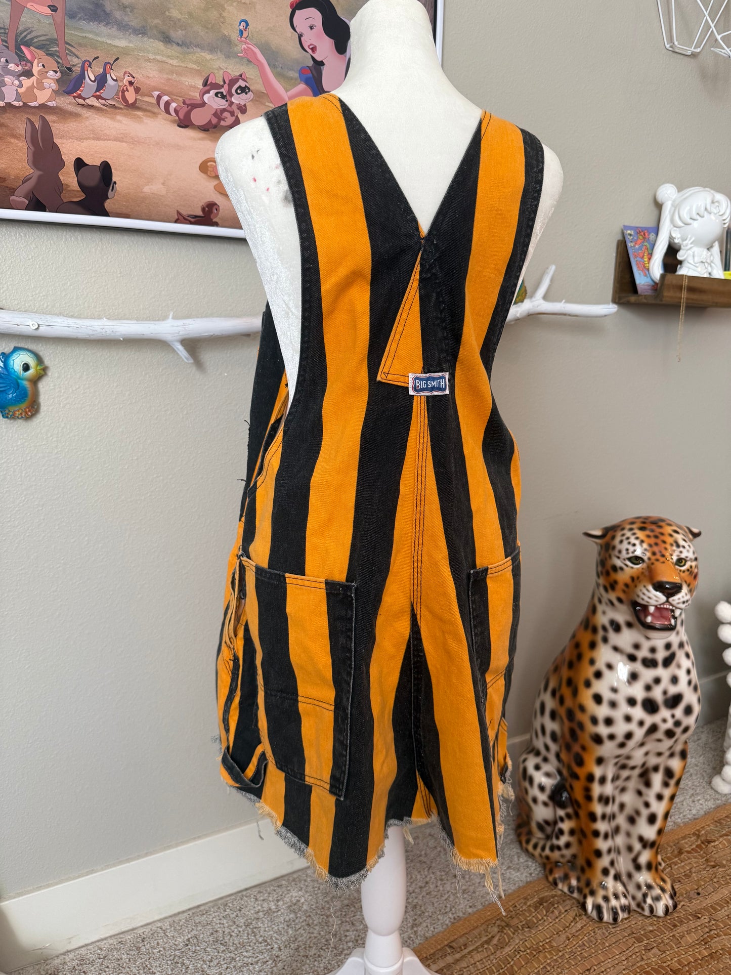 Vintage Big Smith game day bib SKIRT
