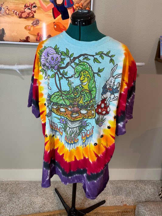 Vintage Alice in Wonderland Liquid Blue Tee