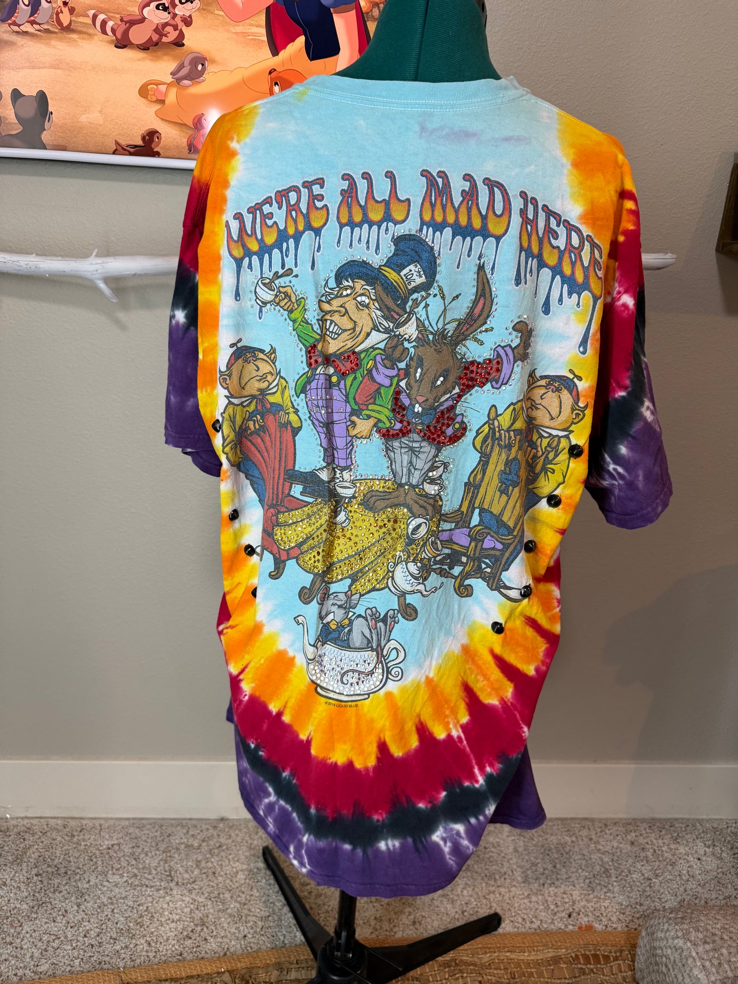 Vintage Alice in Wonderland Liquid Blue Tee