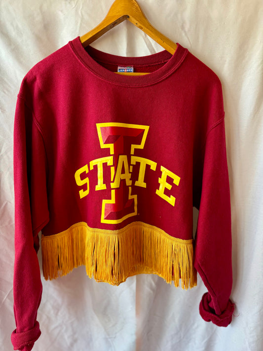 Cropped Iowa State Crewneck Sweatshirt