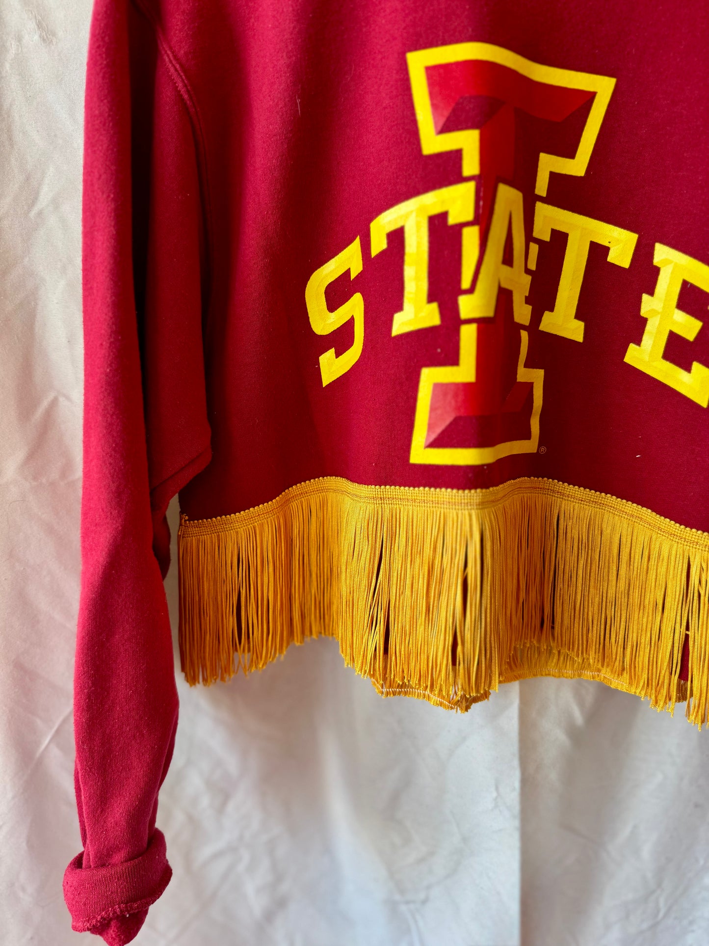 Cropped Iowa State Crewneck Sweatshirt